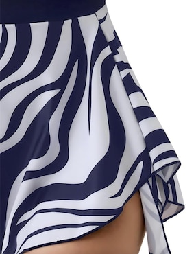Traje de baño completo Marinity estampado a rayas para mujer