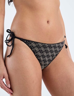 Bikini Guess estampado logo a la cadera para mujer