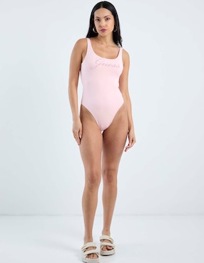 Traje de baño completo Guess estampado logo para mujer