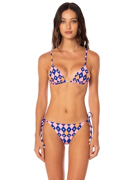 Bikini maaji estampado geométrico a la cadera para mujer