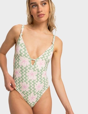 Traje de baño completo Roxy estampado floral para mujer
