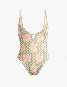 Traje de baño completo Roxy estampado floral para mujer