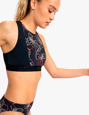 Top bikini Roxy estampado floral con copas removibles para mujer