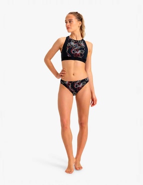 Top bikini Roxy estampado floral con copas removibles para mujer