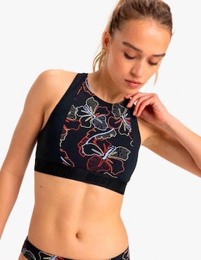 Top bikini Roxy estampado floral con copas removibles para mujer