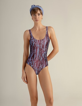 Traje de baño completo Touche estampado animal print para mujer