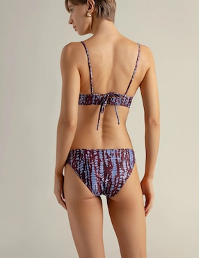 Panty bikini Touche estampado animal print a la cintura para mujer