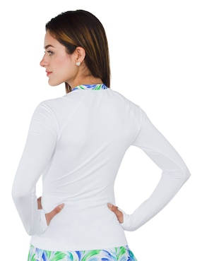 Wetshirt Sunskin estampado floral para mujer