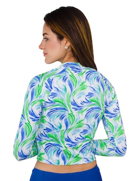 Wetshirt Sunskin estampado floral para mujer