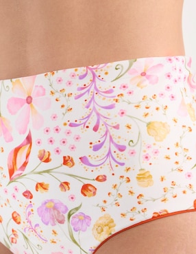 Bikini Map estampado floral a la cintura para mujer