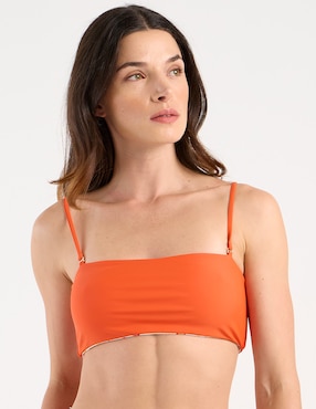Strapless Map estampado floral con copas para mujer