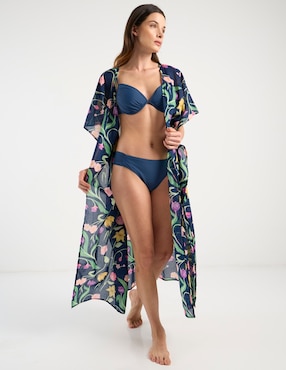 Salida de playa kimono Map para mujer