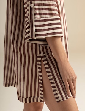 Salida de playa camisa Touche con botones para mujer
