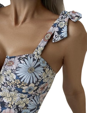 Traje de baño completo Marinity estampado floral para mujer