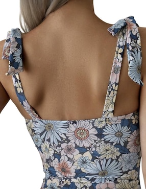 Traje de baño completo Marinity estampado floral para mujer