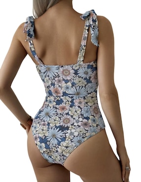 Traje de baño completo Marinity estampado floral para mujer