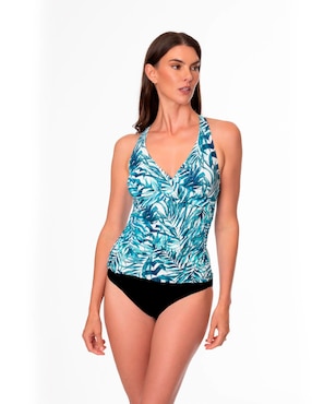 Top bikini Jantzen con copas removibles para mujer