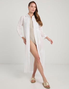 Salida de playa Selmark con botones para mujer