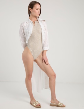 Salida de playa Selmark con botones para mujer