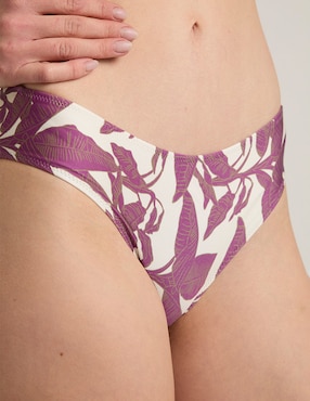 Bikini Selmark estampado floral a la cadera para mujer