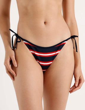 Bikini Tommy Hilfiger estampado a rayas a la cintura para mujer