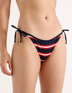 Bikini Tommy Hilfiger estampado a rayas a la cintura para mujer