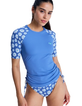 Traje de baño completo Roxy estampado liso para mujer