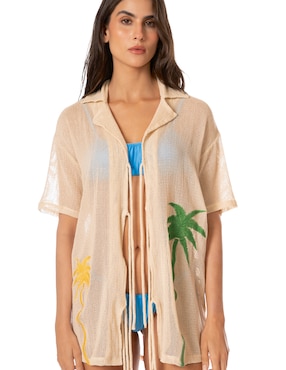 Salida de playa blusa Maaji con bordado para mujer