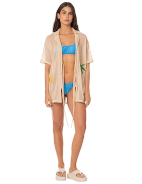 Salida de playa blusa Maaji con bordado para mujer