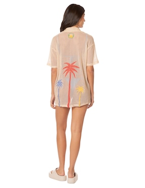 Salida de playa blusa Maaji con bordado para mujer