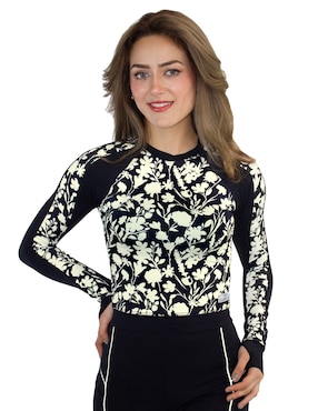Wetshirt Sunskin estampado floral para mujer