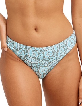 Hipster bikini Roxy estampado gráfico a la cintura para mujer