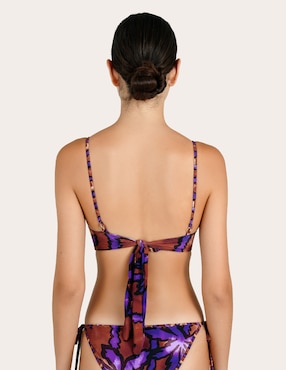 Halter Zingara estampado macroprint con copas removibles para mujer