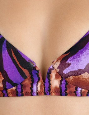 Halter Zingara estampado macroprint con copas removibles para mujer