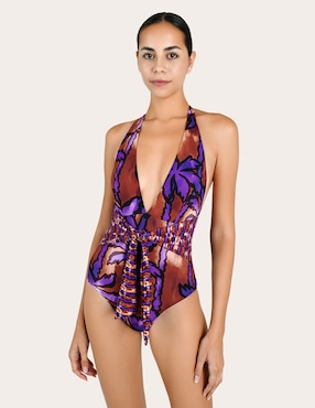 Traje de baño completo Zingara estampado floral para mujer