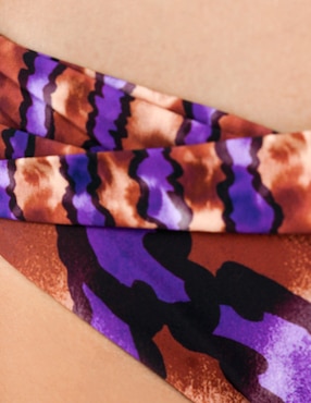 Bikini Zingara estampado macroprint a la cadera para mujer