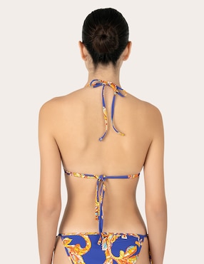 Halter Zingara estampado macroprint con copas removibles para mujer