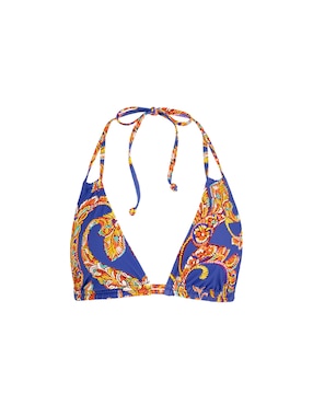 Halter Zingara estampado macroprint con copas removibles para mujer