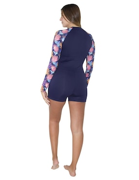 Traje de baño completo Sunskin estampado floral para mujer