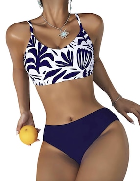 Conjunto bikini Marinity estampado floral para mujer