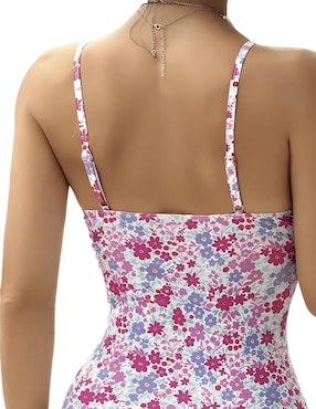 Traje de baño completo Marinity estampado floral para mujer