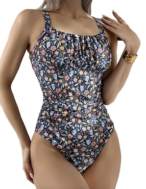 Traje de baño completo Marinity estampado floral para mujer
