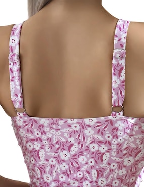 Traje de baño completo Marinity estampado floral para mujer
