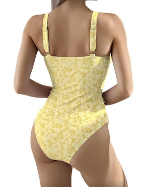Traje de baño completo Marinity estampado floral para mujer
