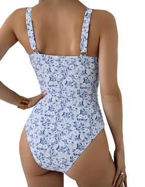 Traje de baño completo Marinity estampado floral para mujer