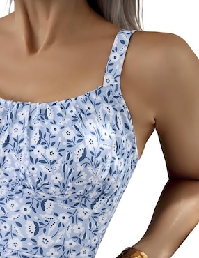 Traje de baño completo Marinity estampado floral para mujer