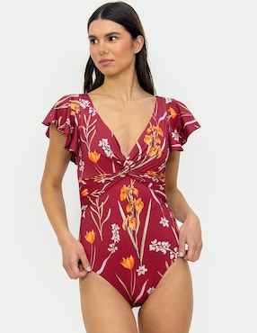 Traje De Baño Completo Bari Swimwear Estampado Floral Para Mujer