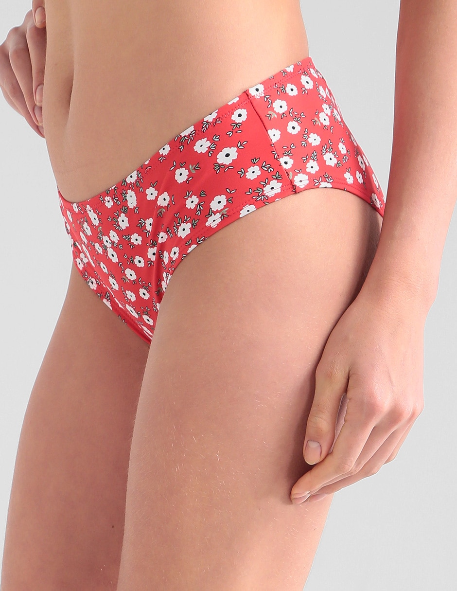 Bikini floral media cintura para mujer 2