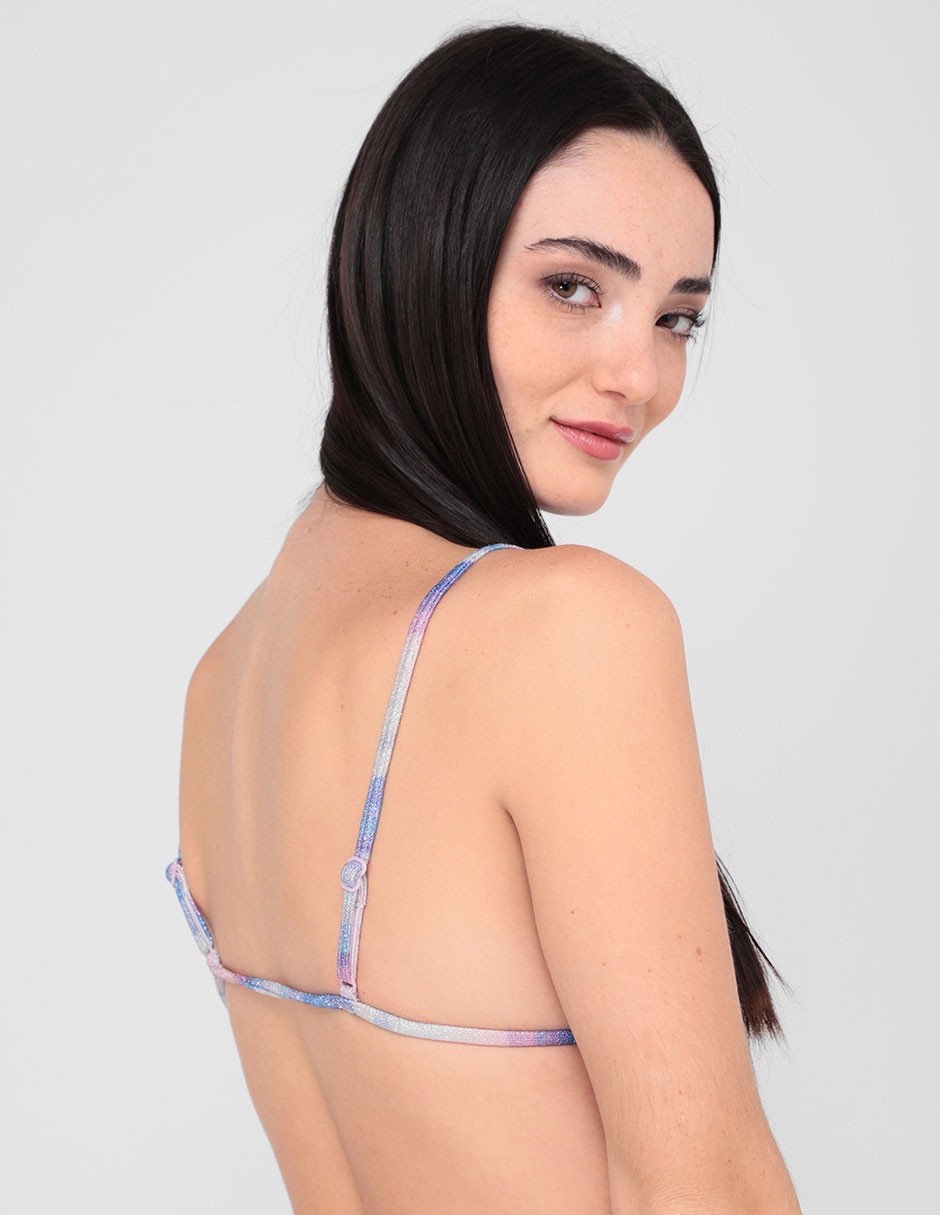 Top bikini con copa removible para mujer 3