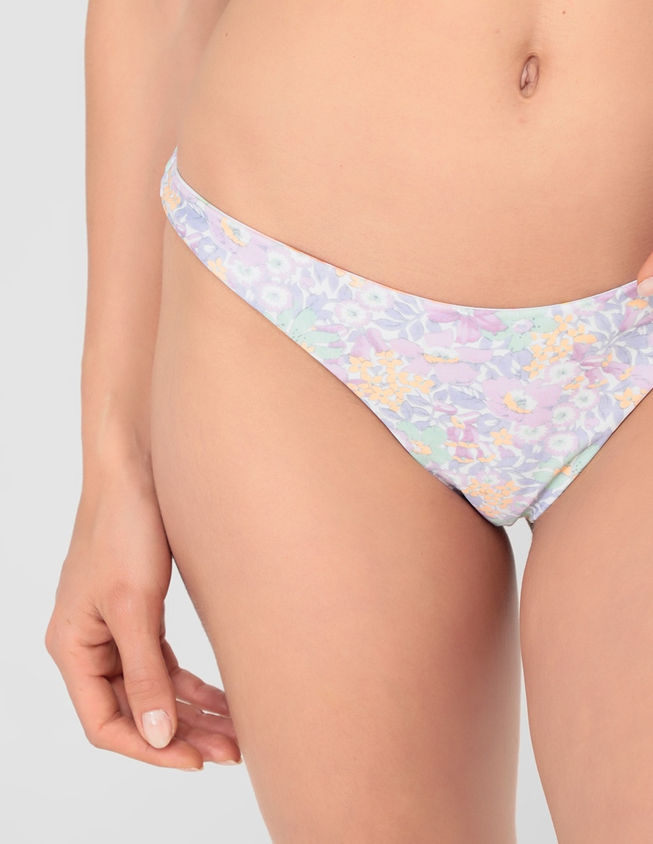 Bikini estampado floral a la cadera para mujer 4